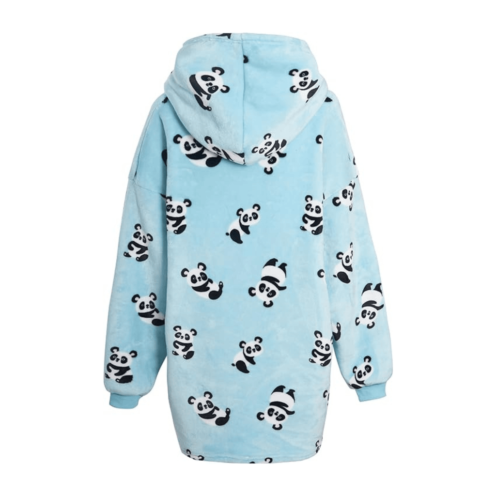 OLIVIA ROCCO Giant Oversized Panda Hooded Blanket Plush Fleece With Reversible Sherpa