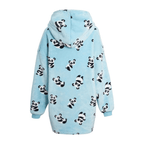 OLIVIA ROCCO Giant Oversized Panda Hooded Blanket Plush Fleece With Reversible Sherpa