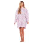 OLIVIA ROCCO Oversized Rainbow Hooded Plush Fleece Blanket With Reversible Sherpa Giant