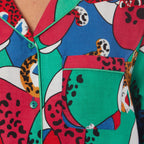 OLIVIA ROCCO Leopard Print Button Up Pyjama Set in Soft Breathable Viscose Sleepwear