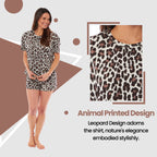 OLIVIA ROCCO Womens Cotton Pyjama Sets Leopard Zebra Prints Breathable Nightwear
