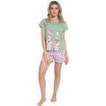 OLIVIA ROCCO Giraffe Pyjama Set for Women T Shirt and Shorts Soft Cotton Loungewear
