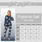 OLIVIA ROCCO Women's Fleece Pyjama Set Highland Cow Print Long Sleeve Soft Warm Sleepwear