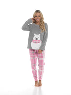 OLIVIA ROCCO Pyjama Set Ultra-Soft Fleece Polar Bear Print With Elasticated Bottoms