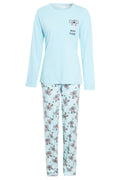 OLIVIA ROCCO Women's Koala Bear Cotton Pyjama Set 100% Cotton Elasticated Waistband