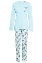 OLIVIA ROCCO Women's Koala Bear Cotton Pyjama Set 100% Cotton Elasticated Waistband