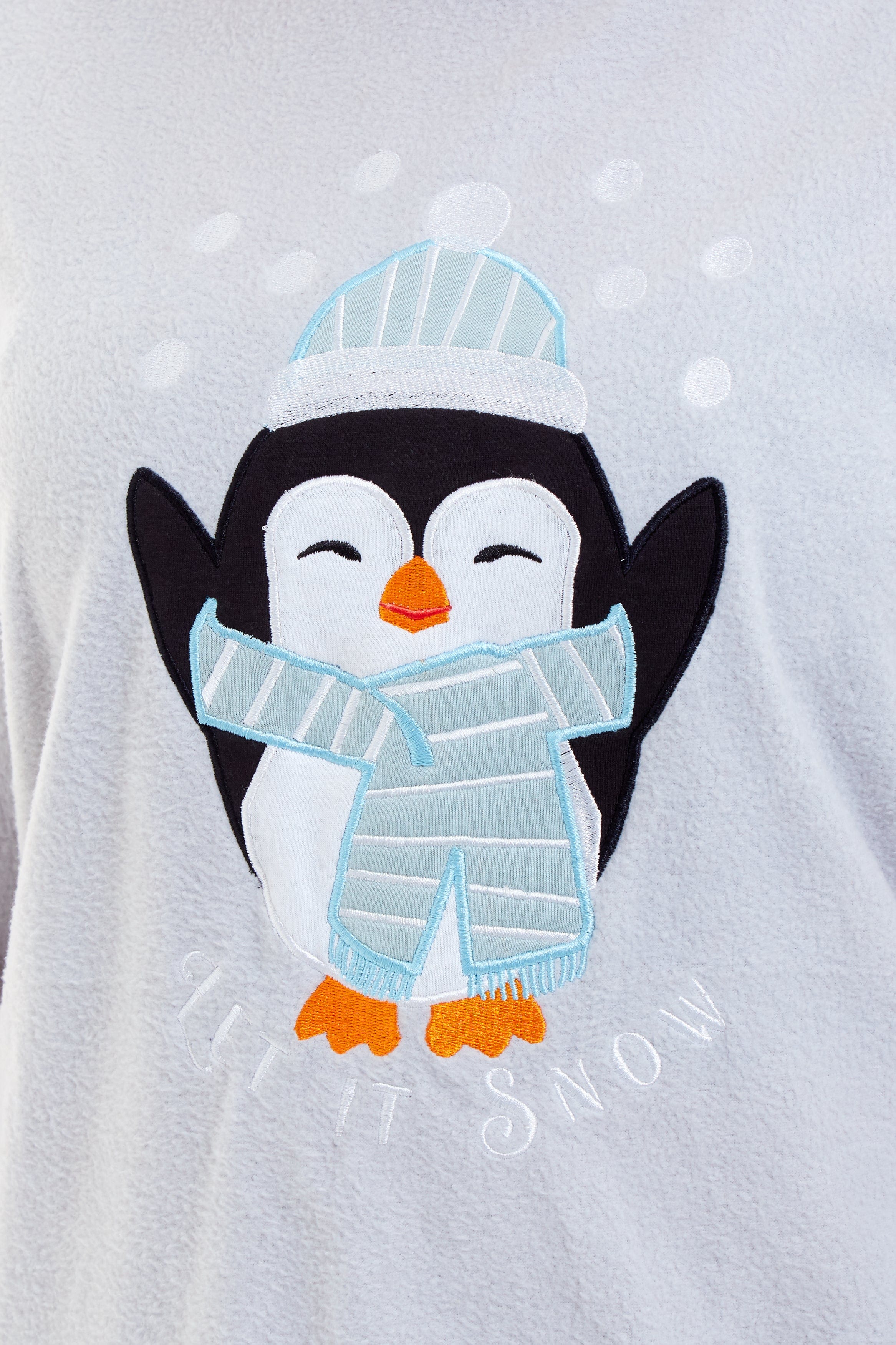 OLIVIA ROCCO Women's Penguin Polar Fleece Pyjama Set Soft Warm Winter Lounge Wear