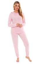 OLIVIA ROCCO Women's Super Cosy Hooded Pyjama Set Soft Brushed Viscose Loungewear