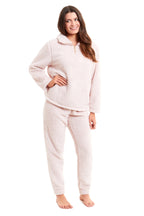OLIVIA ROCCO Women's Teddy Fleece Lounge Set Zip Up Pyjama with Elasticated Waistband