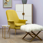 White Sheepskin Stool | Anafi