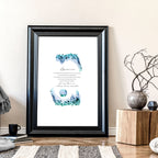 Aquamarine Birthstone December | wall art print