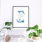 Aquamarine Birthstone December | wall art print