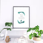 Birthstone Turquoise framed wall art print