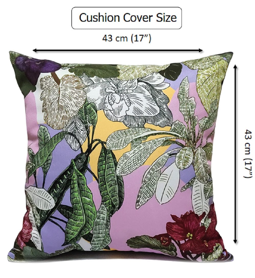 OLIVIA ROCCO Cushion Covers Dhalia Lilac Waterproof 43x43cm Reversible Breathable Indoor Outdoor Ideal For Patio, Garden, Sofa, And Chair - Nest UK
