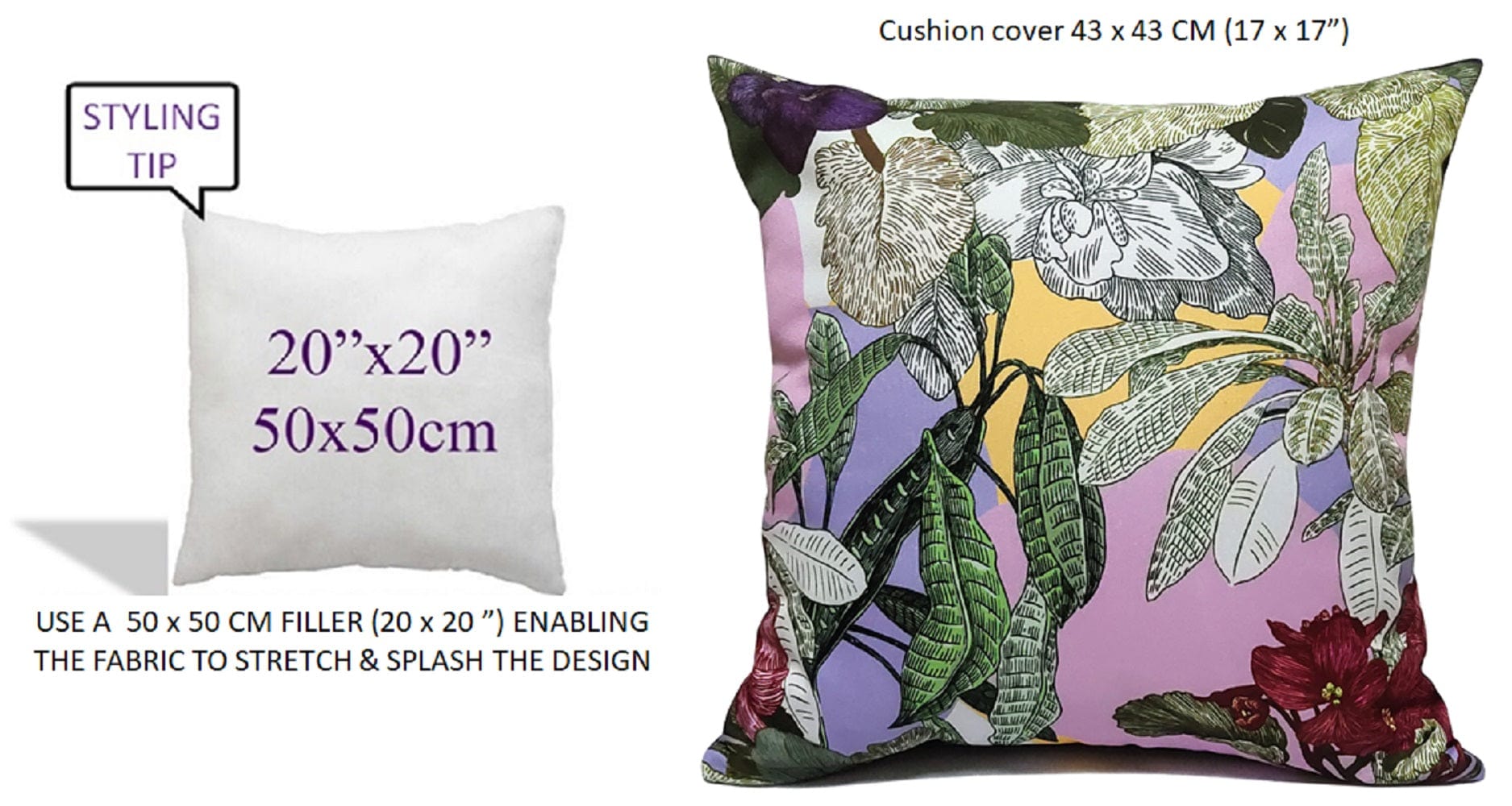 OLIVIA ROCCO Cushion Covers Dhalia Lilac Waterproof 43x43cm Reversible Breathable Indoor Outdoor Ideal For Patio, Garden, Sofa, And Chair - Nest UK