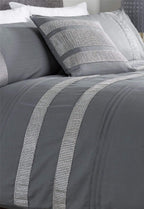 OLIVIA ROCCO Diamante Glitz Cotton Rich Duvet Set With Handwoven Crystal Detailing For Elegant Bedroom Decor In All Sizes Soft Plush Comfort - Nest UK