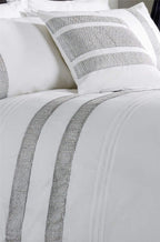OLIVIA ROCCO Diamante Glitz Cotton Rich Duvet Set With Handwoven Crystal Detailing For Elegant Bedroom Decor In All Sizes Soft Plush Comfort - Nest UK