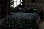OLIVIA ROCCO Dinosaur Glow In The Dark Teddy Fleece Duvet Set With Bed Throw And Cushion For Kids Single And Double Sizes - Nest UK