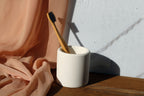 WHITE CONCRETE TOOTHBRUSH HOLDER