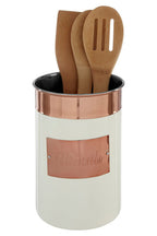 Cream and Copper Stainless Steel Utensil Holder | Prescott