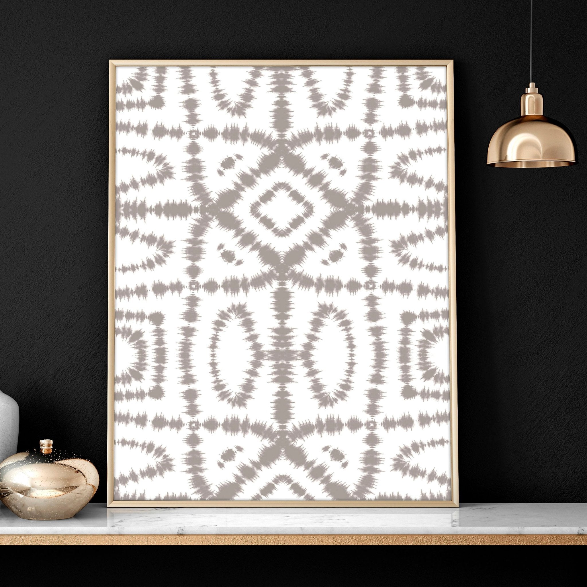 Shibori tie dye Set of 3 framed wall art prints
