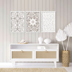 Shibori tie dye Set of 3 framed wall art prints