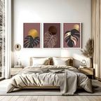 Bedroom wall prints | set of 3 Earth toned wall art prints