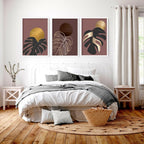 Bedroom wall prints | set of 3 Earth toned wall art prints