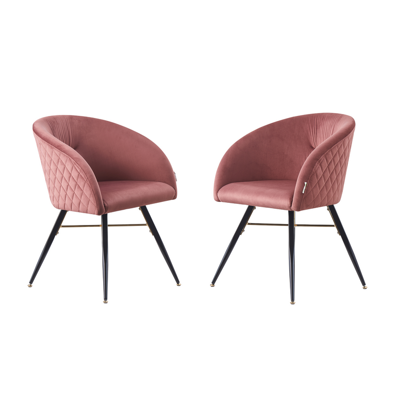 Vittorio LUX Velvet Dining Chair with Metal Legs - Perfect for Dining Room Living Room