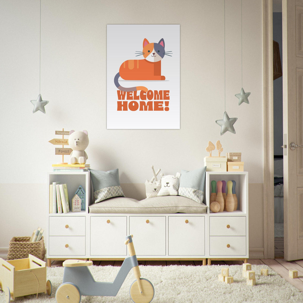'Welcome Home!' (Cat) - Premium Matte Paper Poster