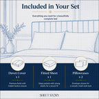 Ackly Bamboo Sage Checkered Full Bedding Set