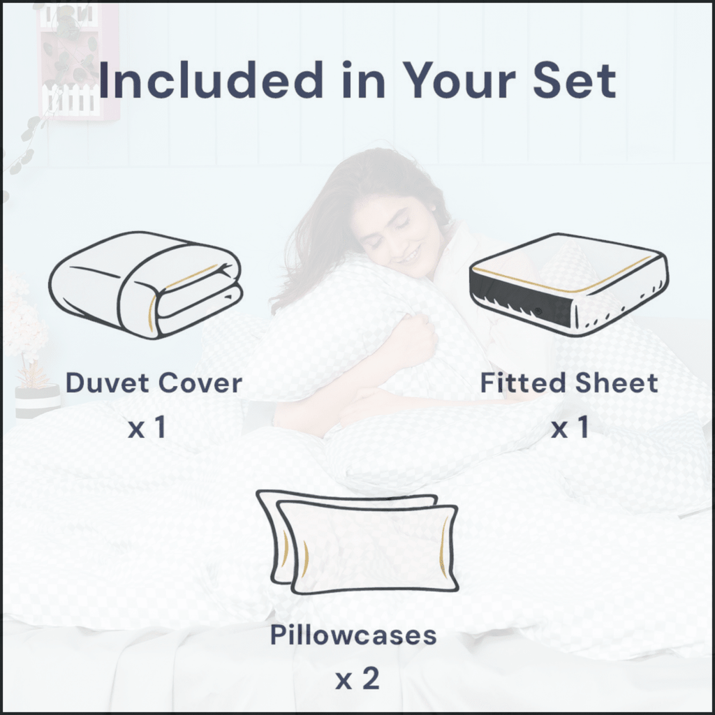 Ackly Bamboo - Harmony Stripe Duvet Cover, Fitted Sheet & Pillowcases Set