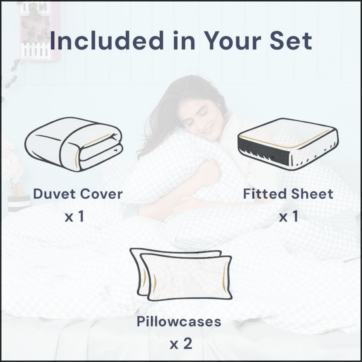 Ackly Bamboo - Harmony Stripe Duvet Cover, Fitted Sheet & Pillowcases Set