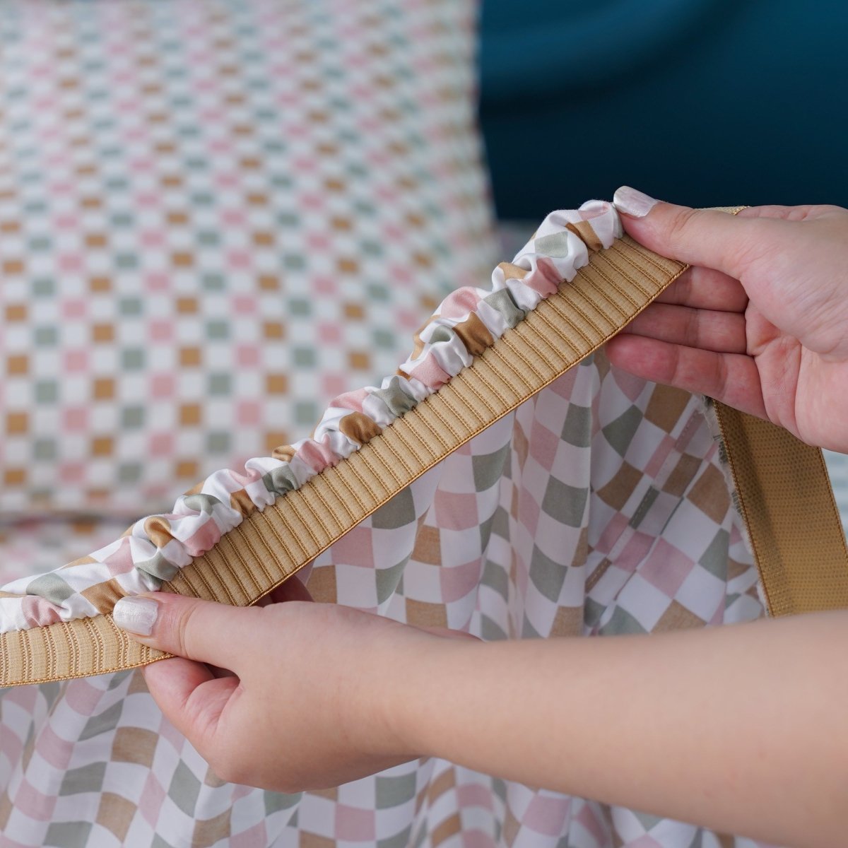 Ella Cotton - Gems Checkerboard Fitted Sheet