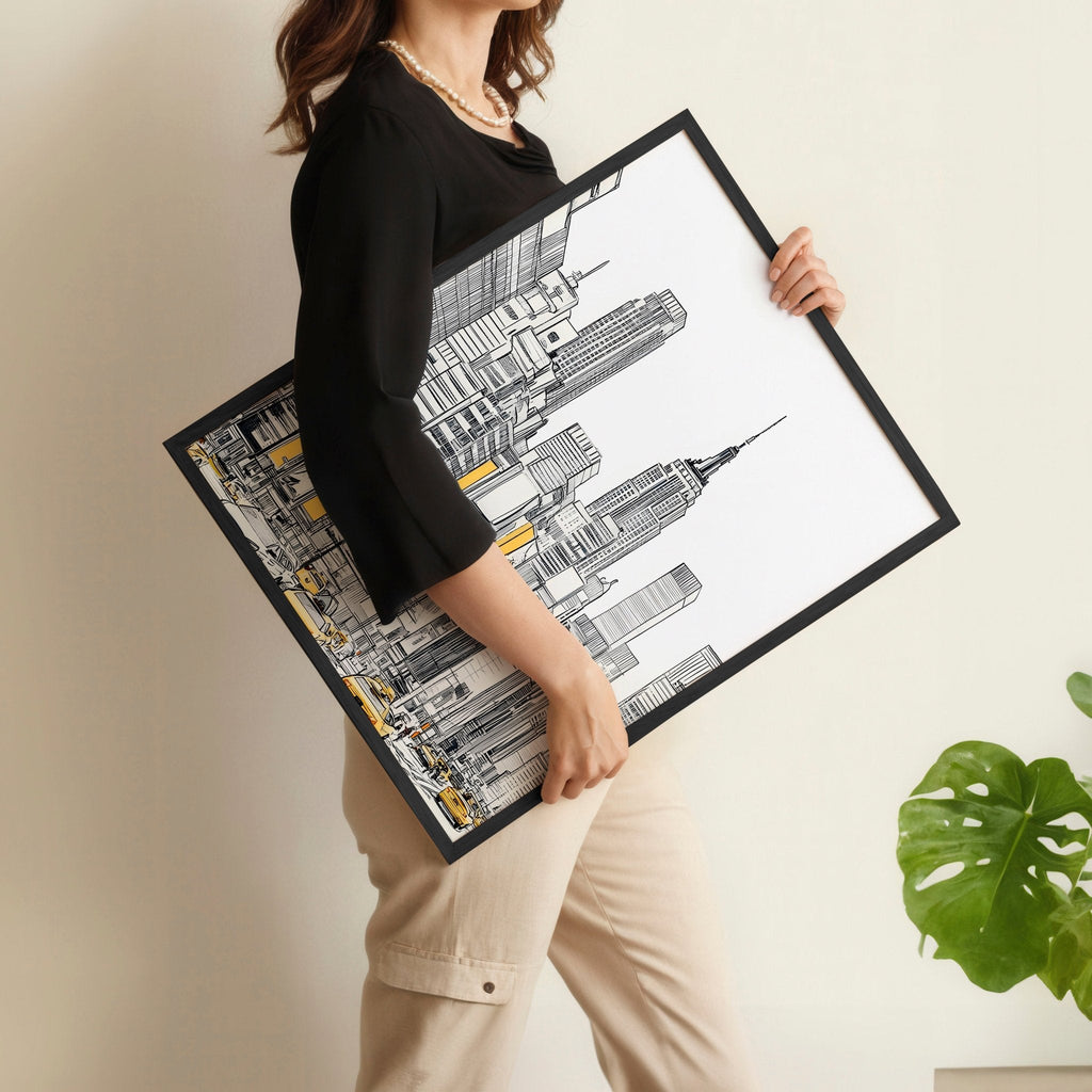 Extra Large Posters For Walls | Set of 2 Urban Skyscrapers Wall art Prints