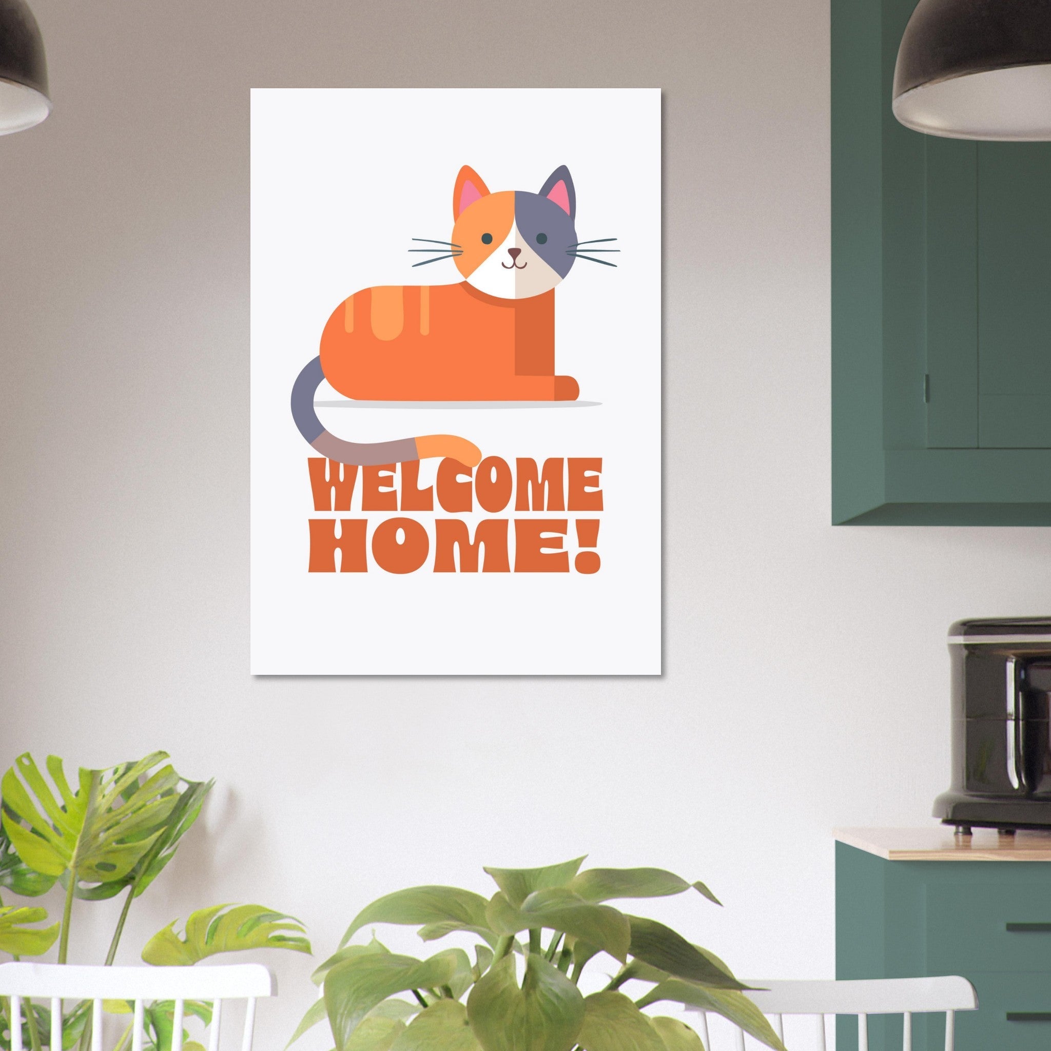 'Welcome Home!' (Cat) - Premium Matte Paper Poster