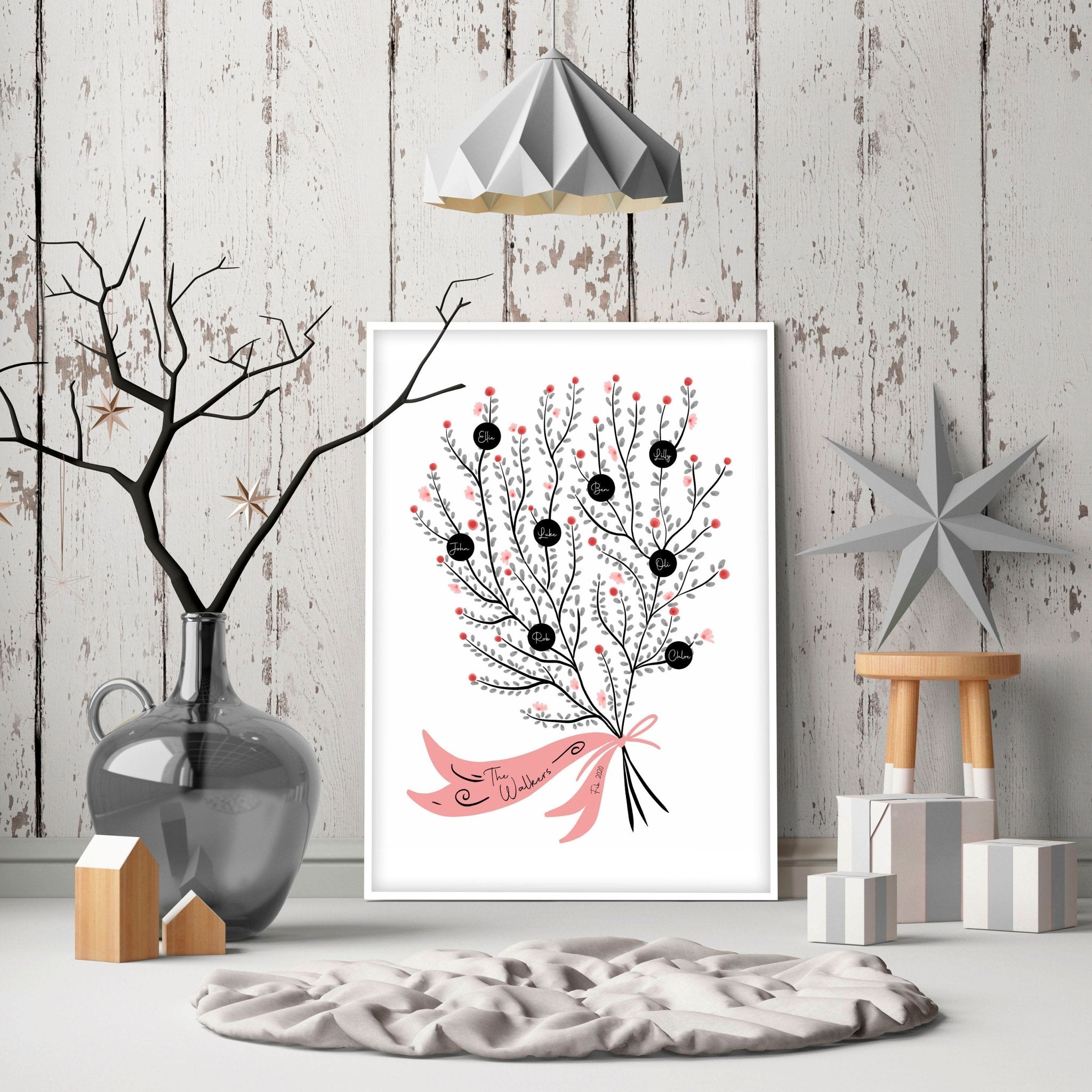 Family personalised gifts | wall art print