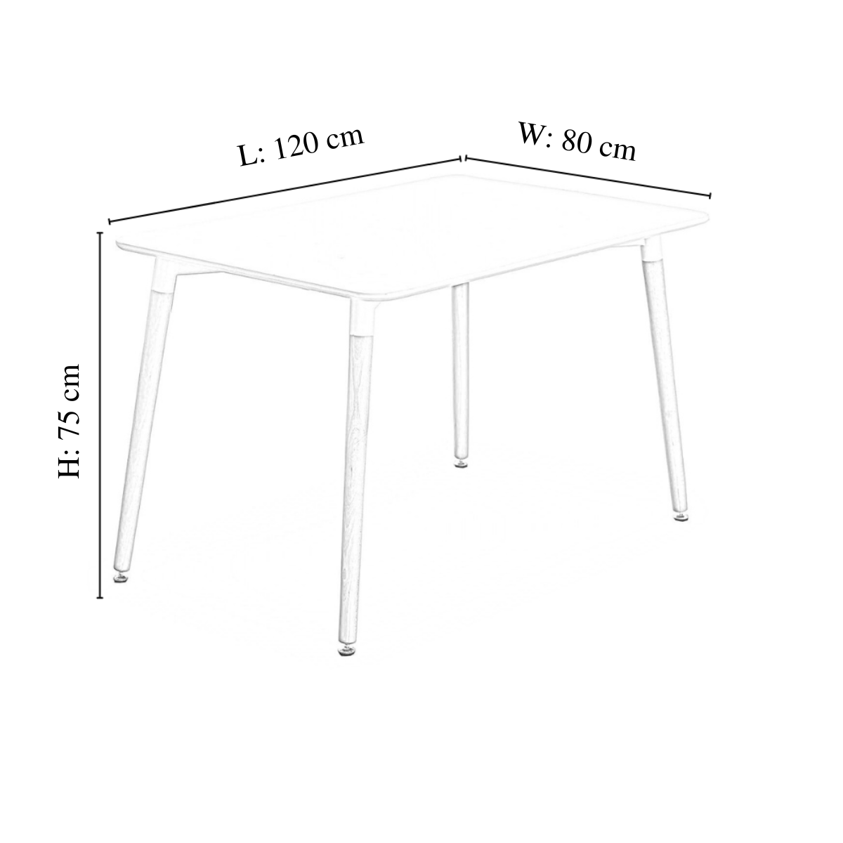 White Halo Dining Table & Set of 4 Lorenzo Jamie Tulip Dining Chairs with Padded Seat