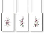 Floral Artwork | Set of 3 wall art prints