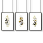 Living Room Wall Pictures – Set of 3 Floral Prints