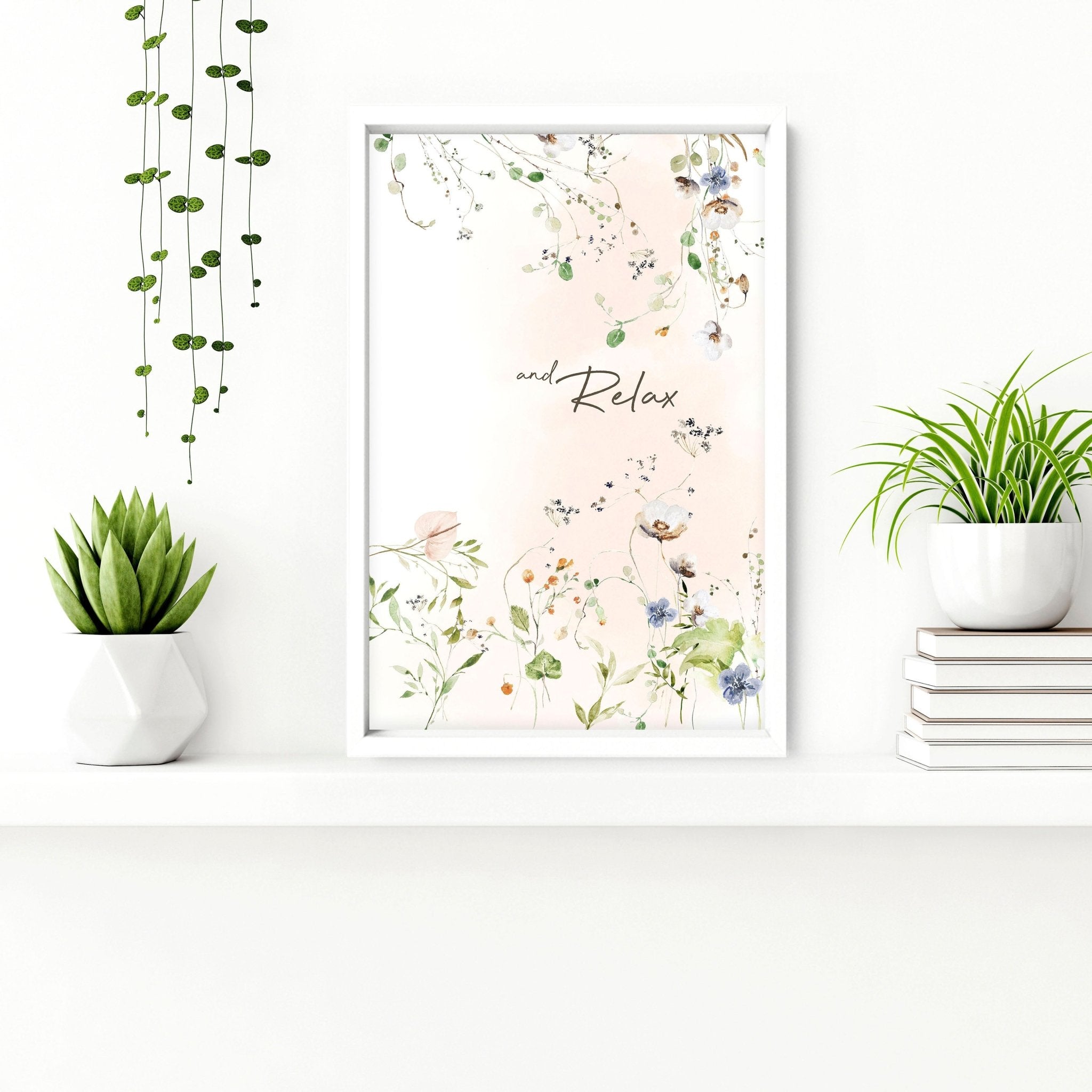 Bathroom decoration items | Set of 2 Shabby Chic wall art