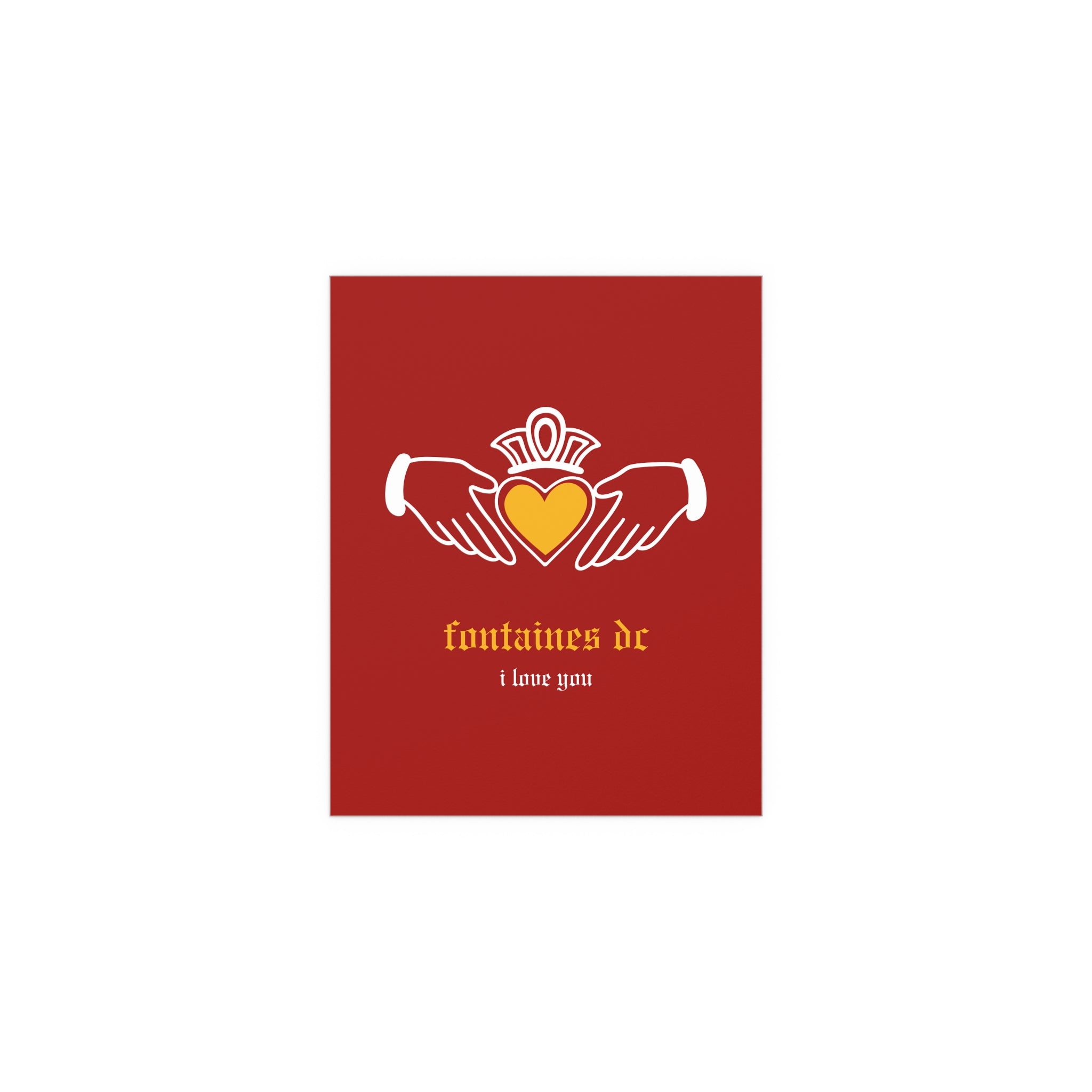 Fontaines DC - I Love You - Irish Claddagh (Red + Yellow) - Nest UK