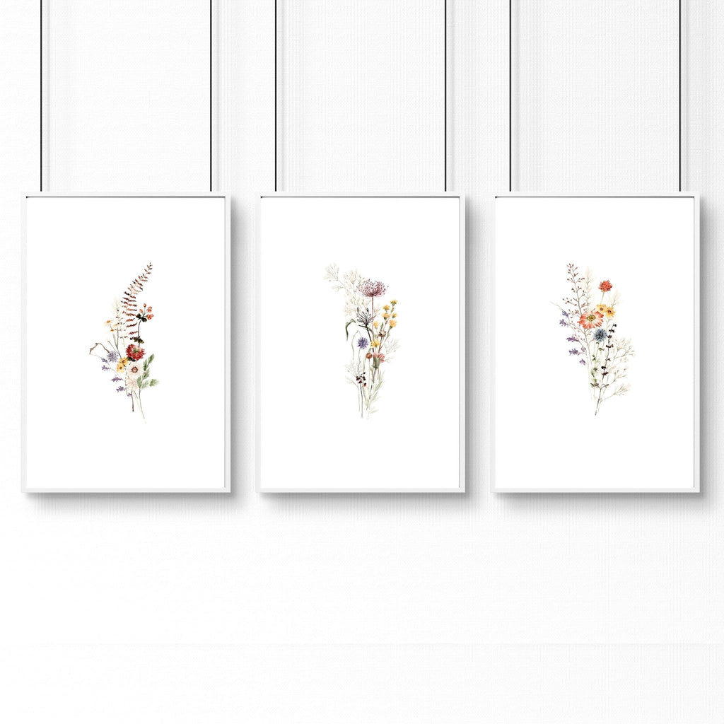 Framed Floral Prints | Set of 3 wall art prints