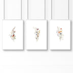 Framed Floral Prints | Set of 3 wall art prints