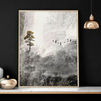 Framed landscape print for home office decor | set of 3 wall art
