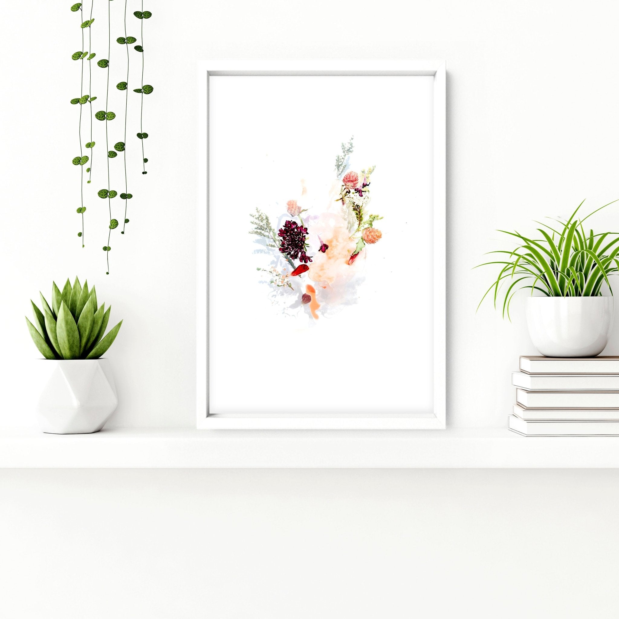 Shabby chic framed pictures bathroom | Set of 3 wall art prints