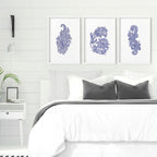 Wall hanging boho | set of 3 Paisley wall art for bedrooms