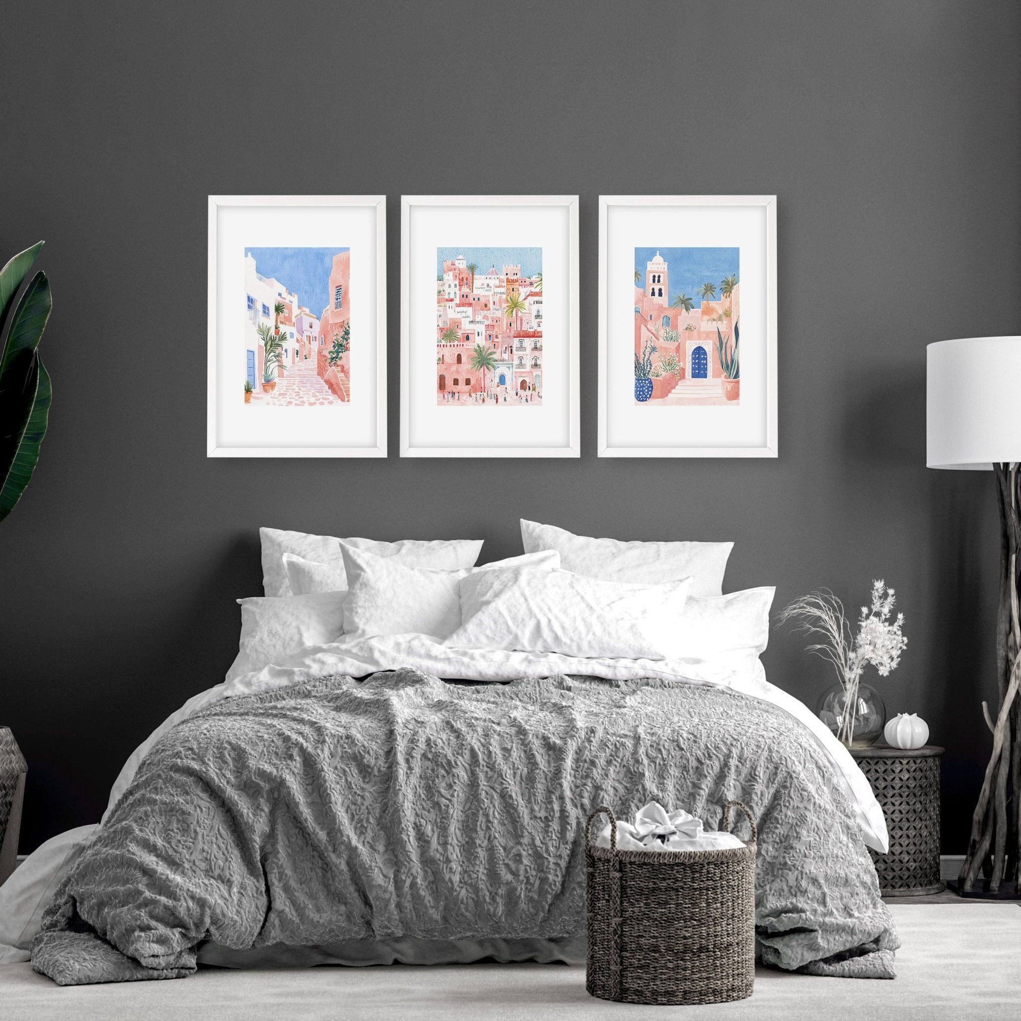 Framed Prints Art | Set of 3 Beach Decor Wall art Prints