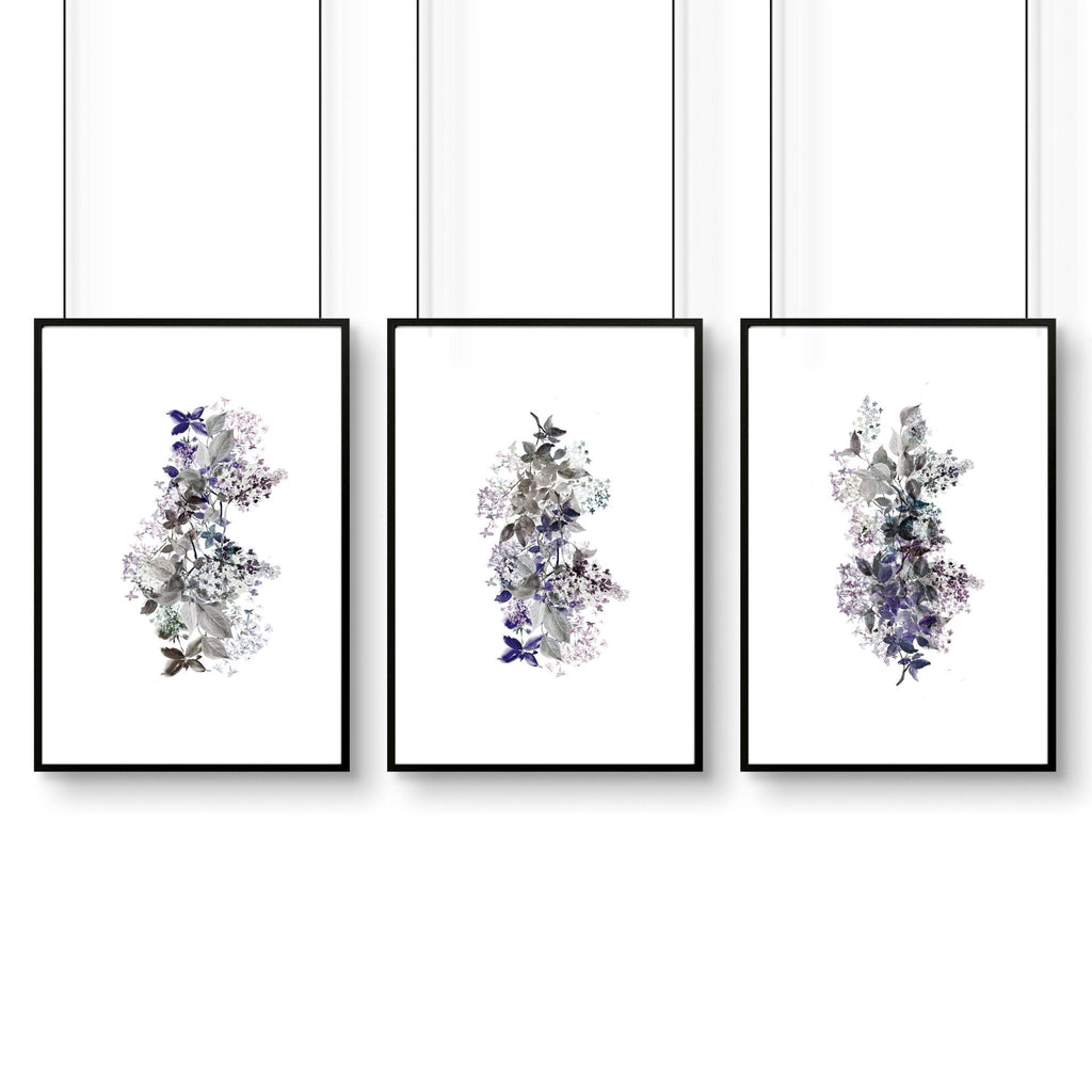 Framed prints bathroom | set of 3 Shabby Chic wall prints