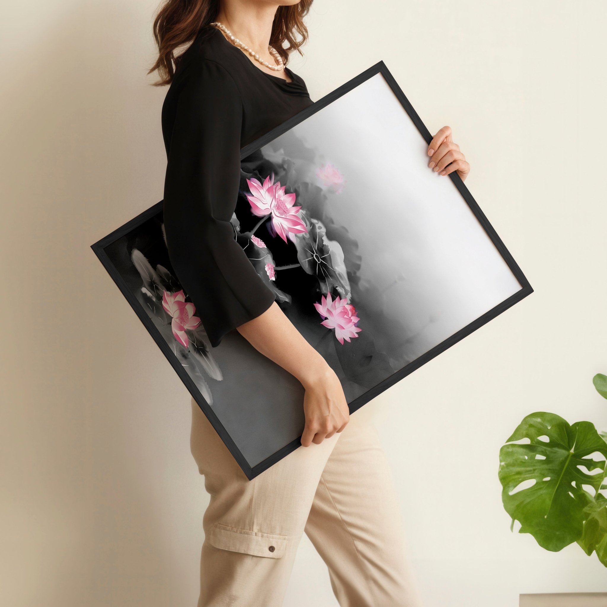 Framed Prints Wall | Set of 3 Asian Inspired Wall art Prints